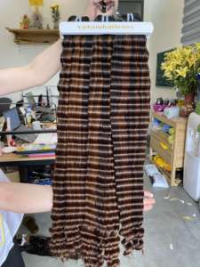 Cabello Remy Vietnamita, Super Double Drawn, Cutícula Completa Alineada, Ondulado Profundo Tipo Océano, Trama a Máquina, Precio al por Mayor de Proveedor Vietnamita - Product Image 3