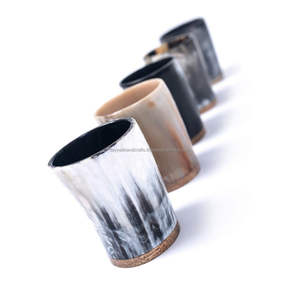 Vaso de Chupito de Cuerno de Búfalo para Cerveza y Vino, Vaso de Cuerno para Beber y Uso en Hoteles, Pulido, de la India - Product Image 4