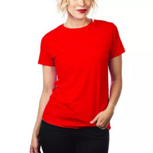 Camiseta de Cuello Redondo para Mujer, Talla Grande, Hombros Caídos, Lisa, con Parches, Logotipo Personalizado, Transpirable, 100% Algodón, Colores Blanco y Negro - Product Image 1