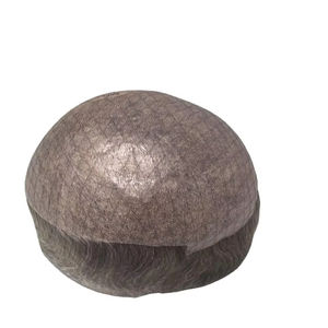 Toupee y Peluca de Cabello Humano Gris de Piel Fina, 100% Cabello Remy Indio, Rizado Kinky Yaki, Calidad Premium, Taz Hair Bangladesh, Trama Única - Product Image 1