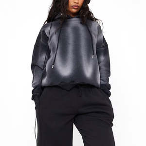 Sudadera con capucha para mujer con estampado OEM 2026 y lavado ácido / Sudadera con capucha de manga larga personalizada con cuello para mujer, lavado ácido, en venta con envío gratis - Product Image 3