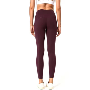 2026 Hot Sale Custom own Fashionable New Design Women <b>Leggings</b> Solid <b>Seamless</b> Spandex/Nylon High Waist Stretch Fitness Pants - Product Image 6
