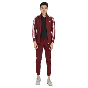 Conjunto Deportivo para Hombre, Estilo SUTRA, Taiwan, Otoño, Elástico en 4 Direcciones, Ajustado, Color Sólido, Cómodo, Terciopelo Premium, Ropa Deportiva para Correr - Product Image 1