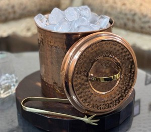 Decorative Metal Ice Bucket Luxury Tabletop Beverage Cooler - Product Image 1