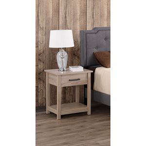 Elegante comodino in legno di sandalo contemporaneo - Product Image 1