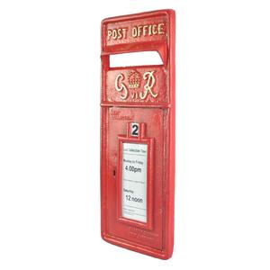 Compre en línea una caja de correo de pared GR para el hogar, resistente a la intemperie, de alta resistencia, estilo antiguo, con recubrimiento en polvo rojo. - Product Image 1