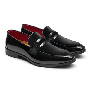 Zapatos Formales de Cuero de Alta Calidad para Hombre, Mocasines Negros Sin Cordones para Negocios, Zapatos de Vestir para Novio, Zapatos de Cuero Negros para Negocios - Product Image 4