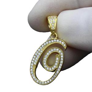 Colgante de Lujo con Letra O, Diamante Moissanita, Plata 925, Cadena con Incrustaciones de Diamantes, Opción de Regalo, Venta al por Mayor y Económica - Product Image 3