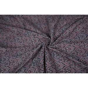ผ้าไหมลายดอกลาเวนเดอร์ปักลายดามัสก์ ขนาดกว้าง 44 นิ้ว ขายเป็นหลา - Product Image 4