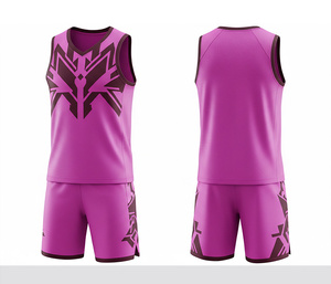 Maillot de basket-ball sublimé de qualité supérieure et short en polyester respirant à séchage rapide, vêtements de sport d'équipe pour hommes, femmes et jeunes - Product Image 4