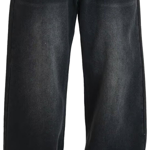 Jeans Casuales de Mezclilla Recta para Hombre, 100% Algodón, Lavado Oscuro Vintage, Venta al Por Mayor Personalizada - Product Image 6