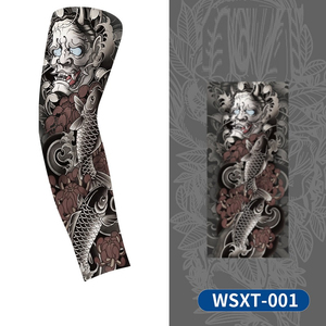 Manchons de cyclisme UPF50+ pour hommes avec motif tatouage, protection anti-UV, écran solaire pour sports de plein air - Product Image 5
