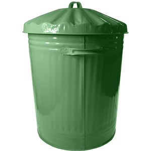 Poubelle en métal galvanisé rose avec couvercle, en acier, idéale pour le stockage des déchets intérieurs et extérieurs, poubelle de cuisine - Product Image 5