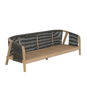 Juego de sofás de 3 plazas para exterior | Madera de acacia y detalle de cuerda con cojines blancos | Mejor precio | Proveedor de Vietnam - Product Image 2