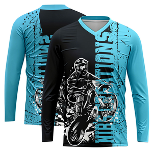 ชุดแข่งรถมอเตอร์ครอสแบบออกแบบเอง เสื้อเจอร์ซีย์ตาข่ายระบายอากาศสำหรับ MTB MX Dirt Bike BMX Downhill - Product Image 6