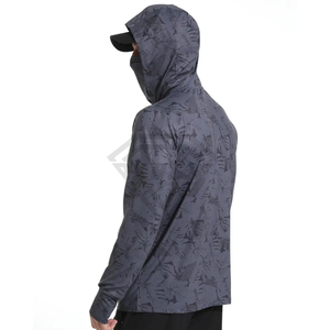 Sudadera con Capucha Premium para Hombre, Protección Solar, Secado Rápido, Camisa de Pesca de Alto Rendimiento, UPF 50+, Jersey con Capucha para Exteriores con Máscara, Fabricación OEM - Product Image 3