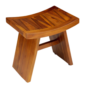 Wooden <b>Bathroom</b> <b>Stool</b> Curved Toilet Seat Shower Bench Best Quality Home <b>Bathroom</b> Furniture - Product Image 3