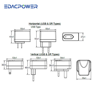 EDAC POWER MAX. Adaptateur secteur mural AC/DC EA1012DYZT 12W 0.66A 18~24V, connexion par prise pour ordinateur portable, téléphone et usage électronique - Product Image 2