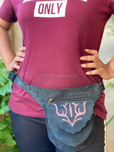 Cinturón de dinero de cuero hecho a mano real Cinturones de bolsillo de cintura de cuero con flecos Cinturones elegantes hechos a mano - Product Image 2