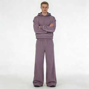 Servicio OEM, Conjunto Deportivo de Moda para Hombre, Estilo Informal, Invierno, con Diseño Personalizado, Estampado Gráfico, Bordado con Logotipo Propio - Product Image 4