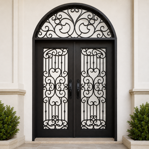Descubra Elegantes Puertas Metálicas Personalizadas y Hermosas Puertas de Hierro Forjado: Puertas de Acero Premium Diseñadas para Elevar la Decoración de su Hogar - Product Image 2