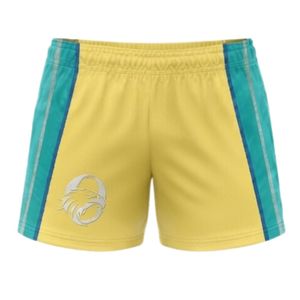 Ensemble short et maillot de netball sublimé jaune turquoise pour homme, respirant, séchage rapide, en polyester, tenue de sport athlétique pour match et entraînement - Product Image 4