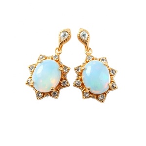 Boucles d'oreilles en argent S925 pour femmes bijoux fins naturels avec placage en or 18 carats et cadeau de certificat d'évaluation - Product Image 1