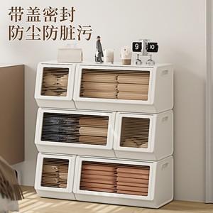 Caja de Almacenamiento de Plástico de Gran Capacidad para Armario, Organizador de Ropa Rectangular con Ventana de Visualización para Armario y Dormitorio - Product Image 2