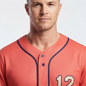 Ensemble de baseball deux pièces assorti (haut et bas) avec impression personnalisée de numéro et logo, 100% coton respirant, vente en gros, OEM - Product Image 5