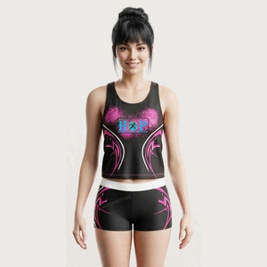 Ensemble haut et bas personnalisé pour entraînement de cheerleading, débardeur et short pour équipe de cheerleading, tenue d'entraînement de cheerleading pour femmes - Product Image 5