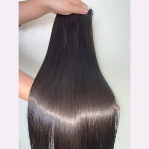 Wig rambut tekstur rambut indah lurus tulang warna terbarukan, wig rambut manusia renda penuh, ekstensi rambut manusia