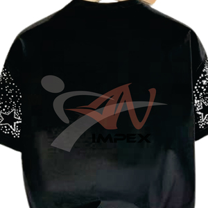 Rhinestone Star Bling T Shirt Women <b>Men</b> Crystal <b>Studded</b> Sparkle Fashion Top Luxury Streetwear Party Wear Custom Logo OEM ODM - Product Image 2