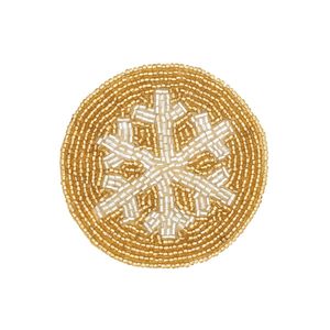 Sous-verre brodé à la main avec perles pour intérieurs élégants, sous-verre décoratif de luxe en perles de rocaille pour la maison et le bureau - Product Image 4
