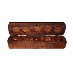 Jeux en bois forme carrée dés boîte en bois incrustation poli Sesham bois haut article maison article décoratif haute qualité Design Unique - Product Image 3