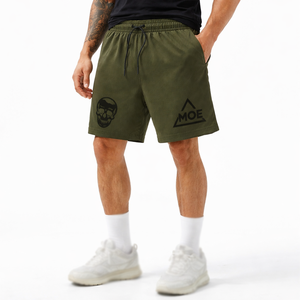 Pantalones Cortos Deportivos de Malla para Hombre, con Gráfico de Calavera Personalizado, Cordón Elástico, para Gimnasio y Entrenamiento, Producción de Marca Privada - Product Image 1