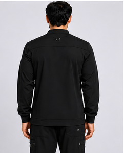 Blouse Médicale Premium pour Homme, Veste de Travail Zippée à Manches Longues, Uniforme d'Hôpital Coupe Athlétique Moderne, Tenue d'Infirmier OEM ODM - Product Image 2