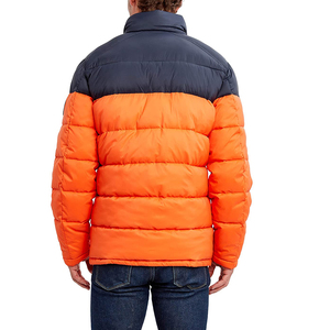Custom Men's High Street Style Hooded Canvas Puffer Jacket <b>Stand</b> Collar Zipper Closure 200g-250g <b>Weight</b> for Outdoor Adventures - Product Image 6