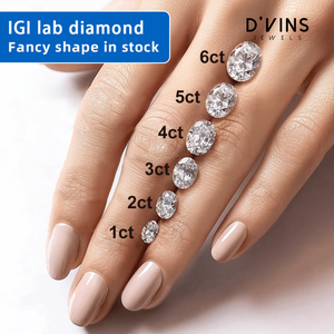 D'vins Jewels - Diamantes Sueltos al por Mayor, Forma Ovalada, 0.5 ct, 1 ct, Color D, Corte Excelente, Diamantes Cultivados en Laboratorio, Rellenos, Surat - Product Image 3