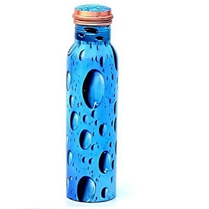 Juice <b>Drinks</b> Storage <b>Copper</b> <b>Bottle</b> Health Benefits Kitchenware Decorative Sticker Enamel Printed Pure <b>Copper</b> Metal Water <b>Bottle</b> - Product Image 1