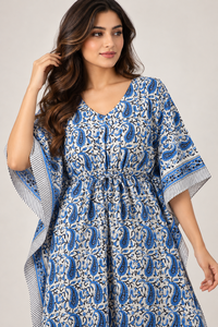 <b>Maxi</b> Woven 100% Cotton <b>Bohemian</b> <b>Dress</b> Floral Pattern Sleeveless Loose Fit All Seasons - Product Image 4