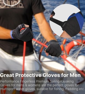 Professional Marine <b>Sailing</b> <b>Gloves</b> with Breathable Lightweight Design Reinforced Wear Resistant Palm Secure Adjustable Wrist - Product Image 4