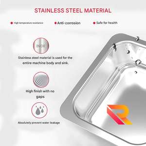 Lavavajillas Ultrasónico Industrial Rama RB-800 Pro, Tanque de 85L, 6.5 kW de Alta Potencia para Cocinas Comerciales - Product Image 3