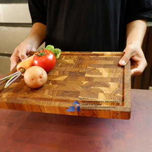 Planche à découper en bois d'acacia naturel et teck, non toxique, durable, pour cuisine, décoration intérieure, fournisseur Vietnam - Vente chaude - Product Image 3