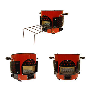 Estufa de Leña Moderna para Cocina, Cuerpo de Acero Inoxidable Duradero, Alta Eficiencia, Diseño Independiente Ecológico, Asas de Baquelita - Product Image 1