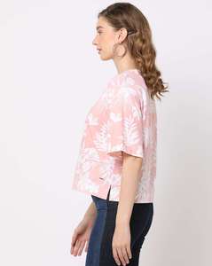 เสื้อยืดทรงบ็อกซี่ แขนสั้น ผ้าฝ้าย 100% คอกลม สำหรับผู้หญิง ฤดูร้อน รับผลิตตามสั่ง (OEM) พร้อมสกรีนโลโก้และสีตามแบบที่ต้องการ ระบายอากาศได้ดี - Product Image 2