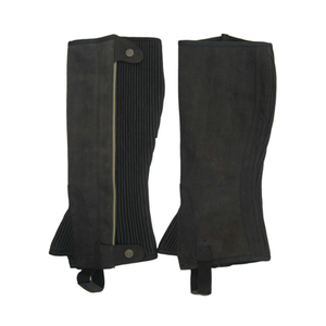 Demi-chaps d'équitation en cuir – Protection durable des jambes pour le confort, la tenue et la performance – Équipement d'équitation - Product Image 4