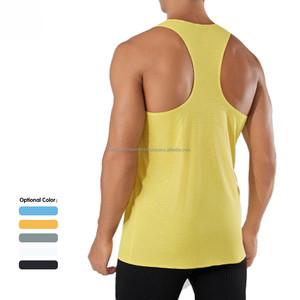 Camiseta Interior para Hombre, Negra, Sin Mangas, Poliéster/Algodón, Color Sólido, Transpirable, Corte Regular - Product Image 2