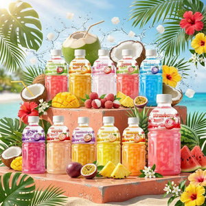 HOT SELLING OEM/ODM Datafa Nata De Coco Watermelon Flavor 320ml <b>Bottle</b> Fruit Vegetable Juice Puree Private Label Free Sample - Product Image 4