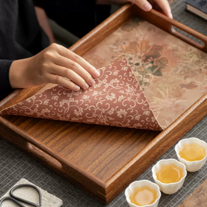 Custom Logo Solid Wood <b>Tea</b> <b>Tray</b> Large Rectangular Wooden Serving Board for Afternoon <b>Tea</b> Coffee Hotel Restaurant Tableware - Product Image 4