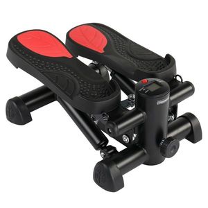 Stepper con motivo a foglie e coulisse, portatile, in materiale ABS, per esercizi a casa, nero e rosso - Product Image 3